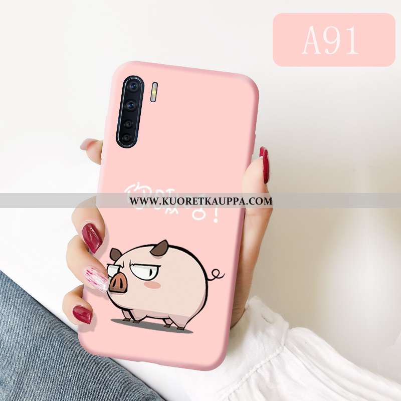 Kuori Oppo A91, Kuoret Oppo A91, Kotelo Oppo A91 Ihana Suuntaus Luova Yksinkertainen Sarjakuva Pinkk