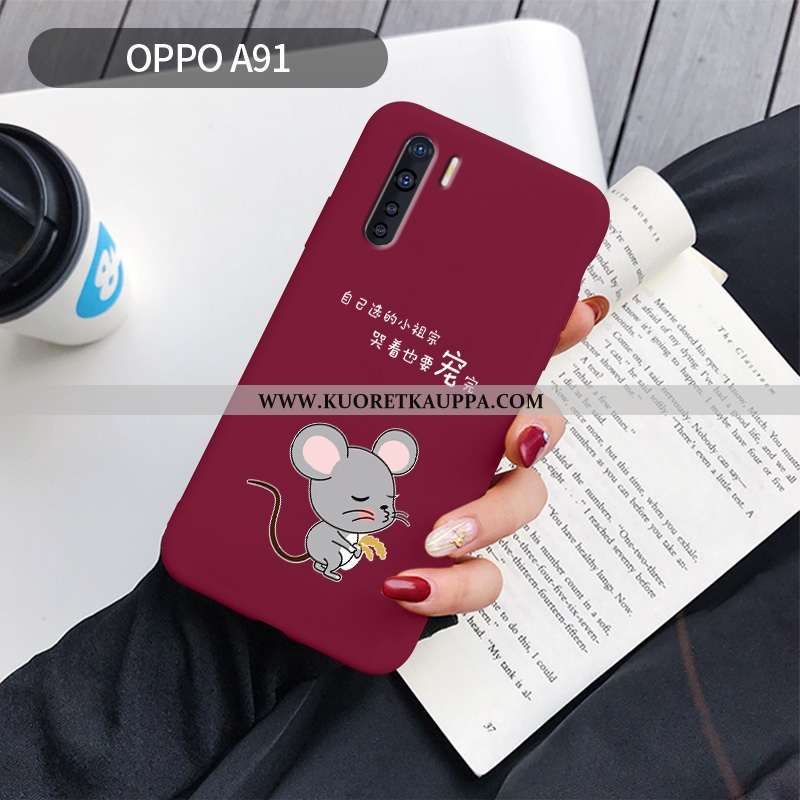 Kuori Oppo A91, Kuoret Oppo A91, Kotelo Oppo A91 Ihana Ultra Luova Punainen