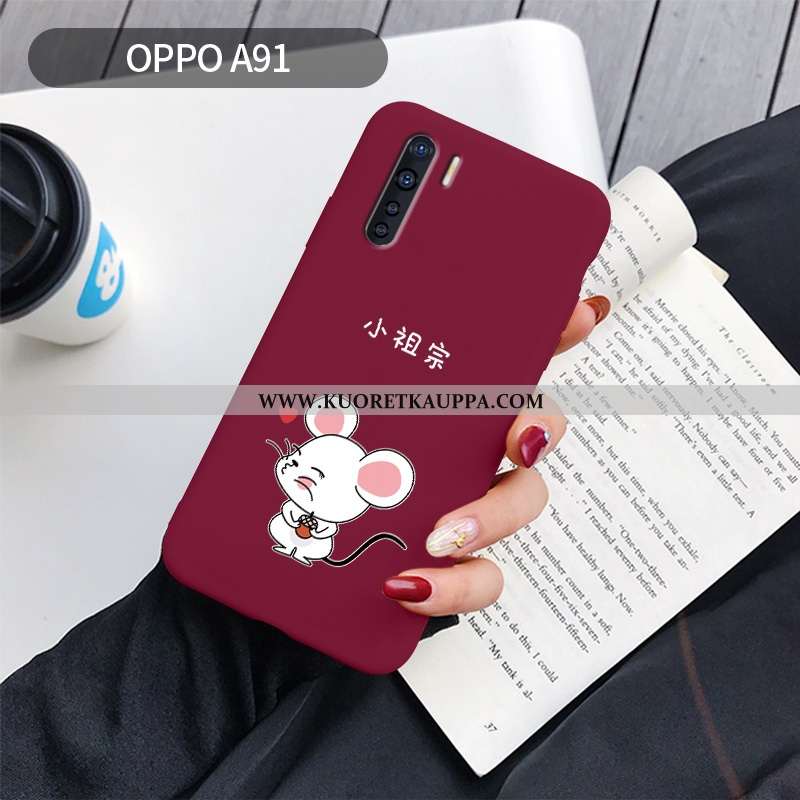 Kuori Oppo A91, Kuoret Oppo A91, Kotelo Oppo A91 Ihana Ultra Luova Punainen