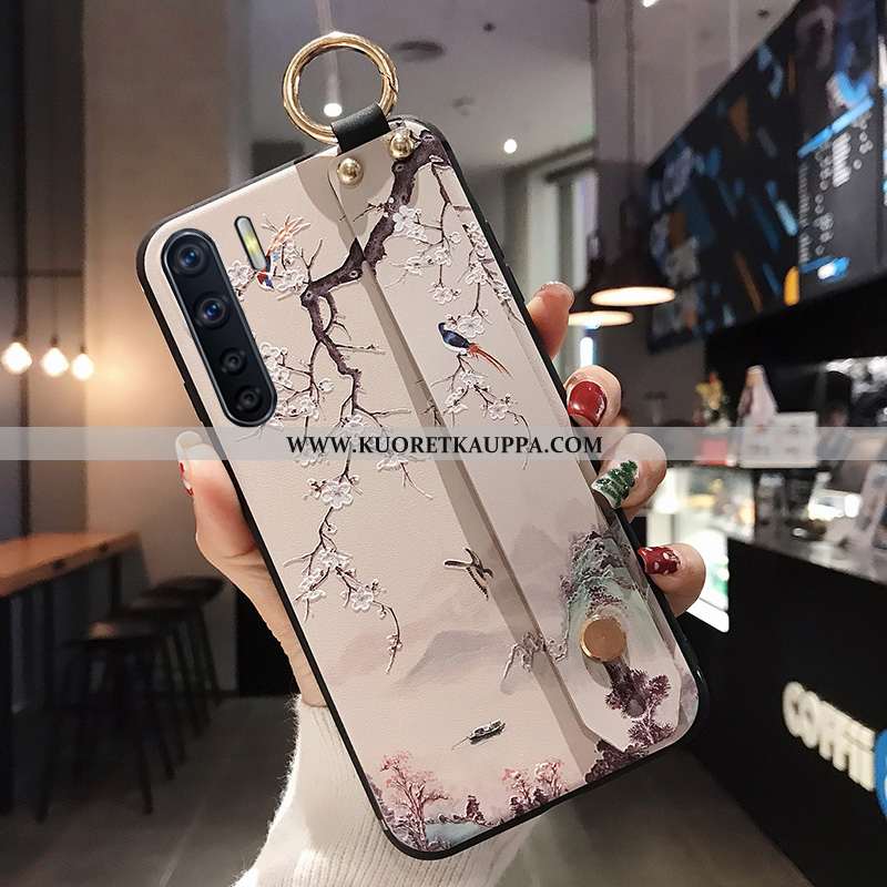 Kuori Oppo A91, Kuoret Oppo A91, Kotelo Oppo A91 Silikoni Suojaus Suuntaus Dekompressointi Beige