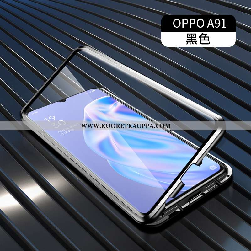 Kuori Oppo A91, Kuoret Oppo A91, Kotelo Oppo A91 Suojaus Lasi Kaksipuolinen Läpinäkyvä Vihreä