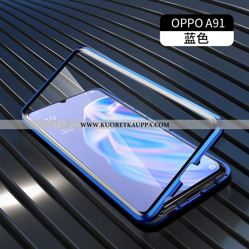 Kuori Oppo A91, Kuoret Oppo A91, Kotelo Oppo A91 Suojaus Lasi Kaksipuolinen Läpinäkyvä Vihreä