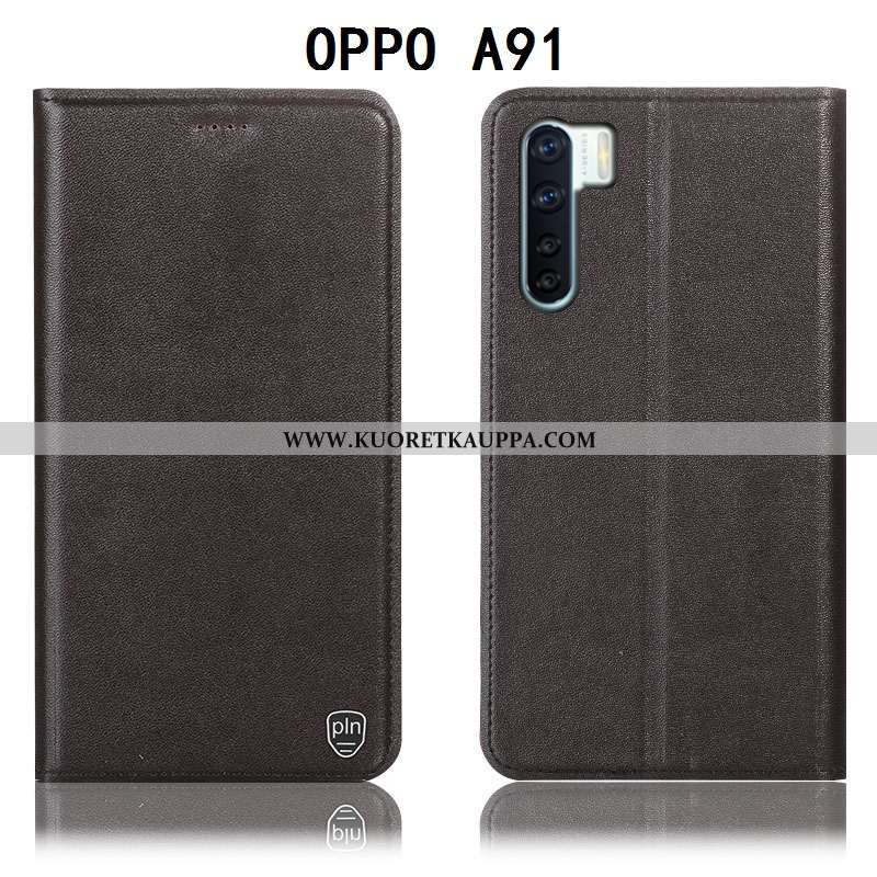 Kuori Oppo A91, Kuoret Oppo A91, Kotelo Oppo A91 Suojaus Nahkakuori Puhelimen Murtumaton Keltaiset