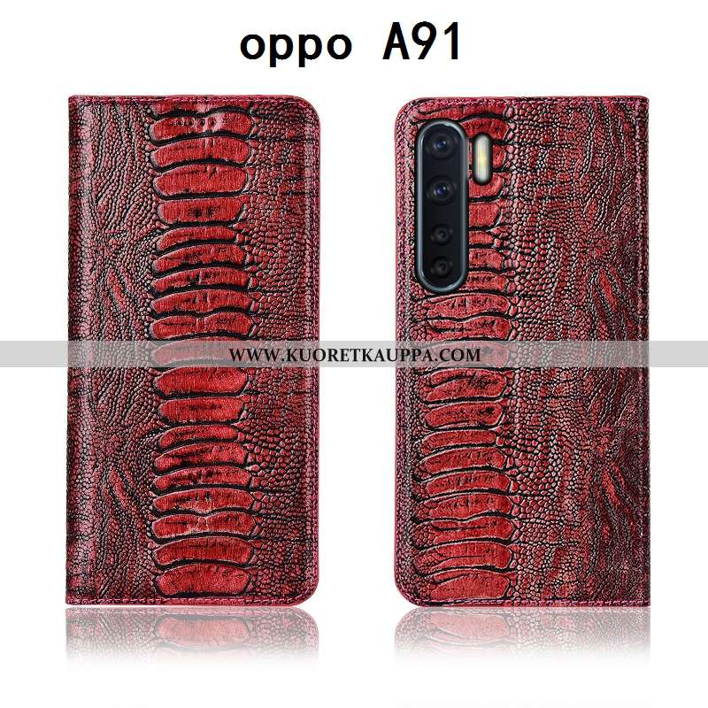 Kuori Oppo A91, Kuoret Oppo A91, Kotelo Oppo A91 Suojaus Nahkakuori Simpukka Nuoret Silikoni Ruskea