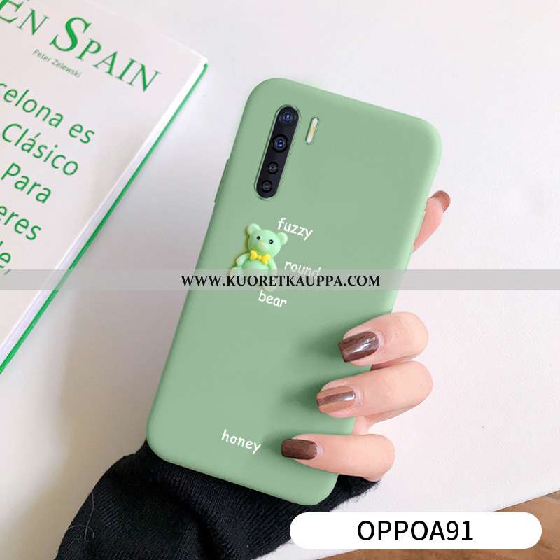 Kuori Oppo A91, Kuoret Oppo A91, Kotelo Oppo A91 Ultra Pehmeä Neste Puhelimen Net Red Valo Vihreä