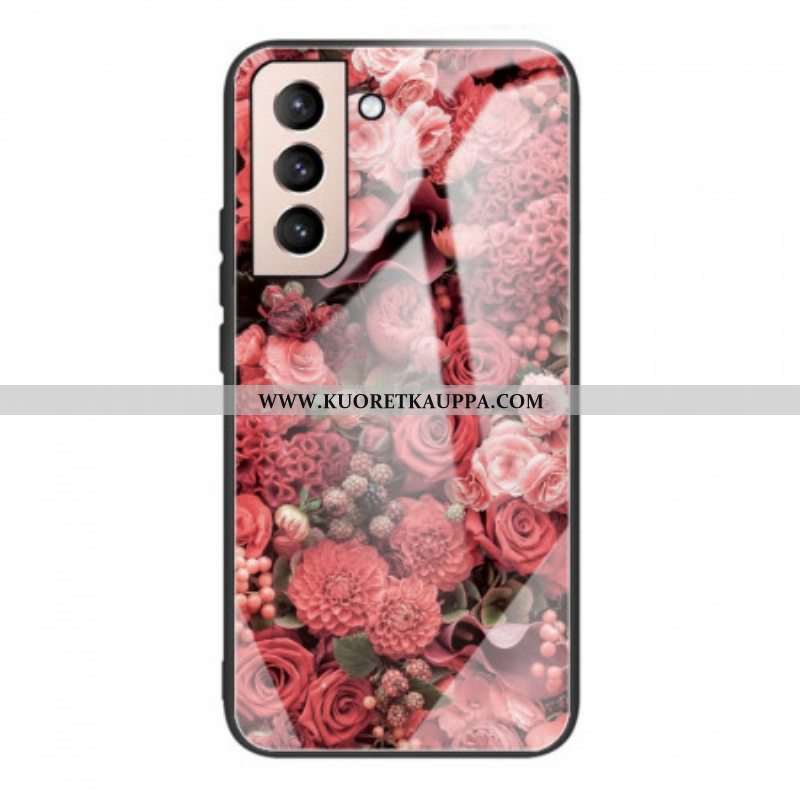 Case Samsung Galaxy S22 5G Rose Flowers Karkaistu Lasi