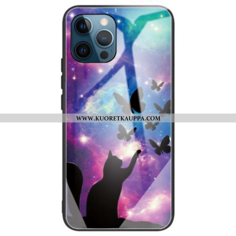 Case iPhone 14 Pro Max Star Cat Karkaistu Lasi