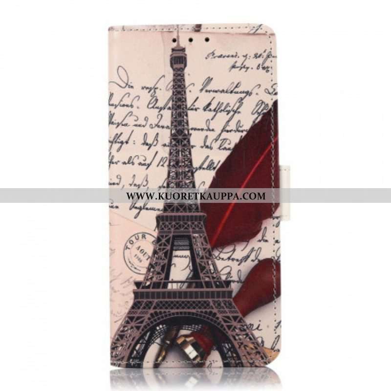 Flip Case Samsung Galaxy S22 5G Runoilijan Eiffel-torni