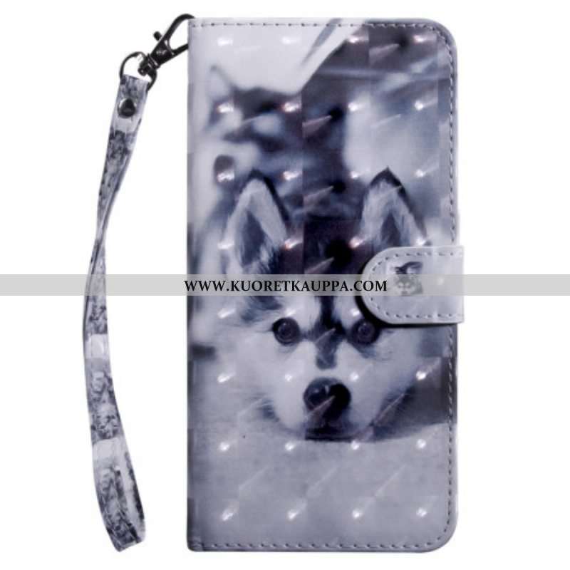 Flip Case Samsung Galaxy S23 5G Suojaketju Kuori Thong Husky