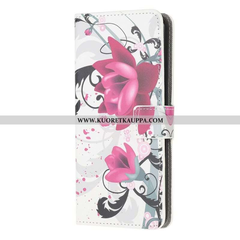 Flip Case iPhone 13 Mini Trooppiset Kukat