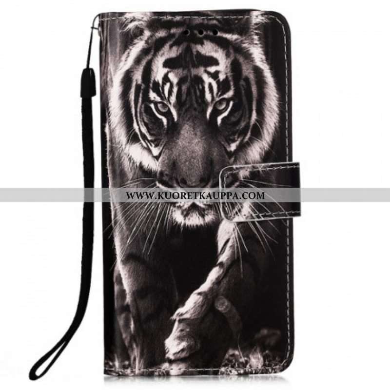 Kotelot Samsung Galaxy A53 5G Suojaketju Kuori Strappy Night Tiger