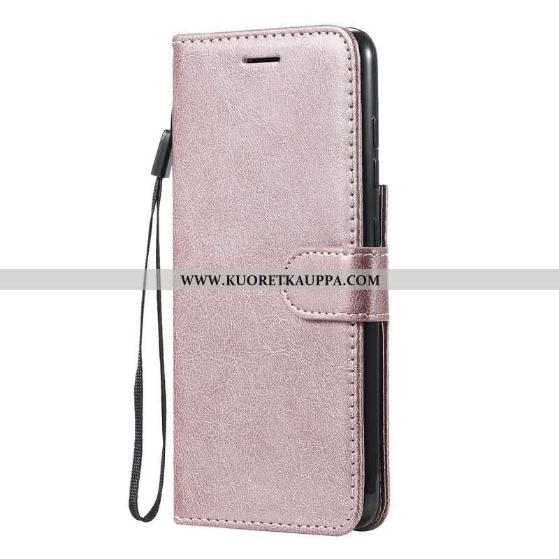 Kotelot Samsung Galaxy S21 FE Suojaketju Kuori Strappy Leather Effect