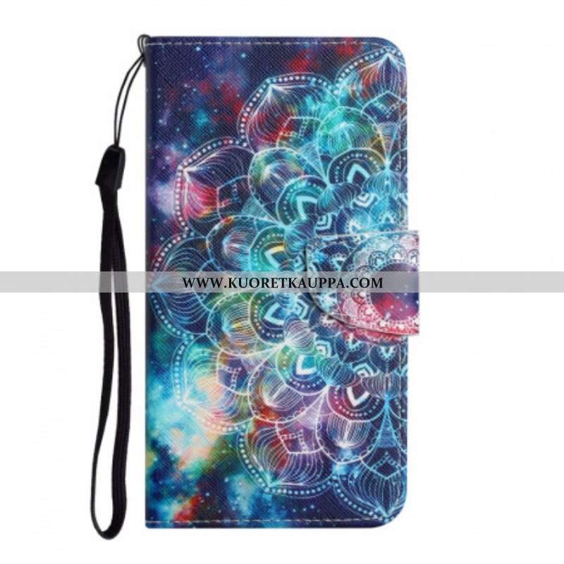 Kotelot Samsung Galaxy S22 Plus 5G Suojaketju Kuori Flashy Half Mandala Strappy