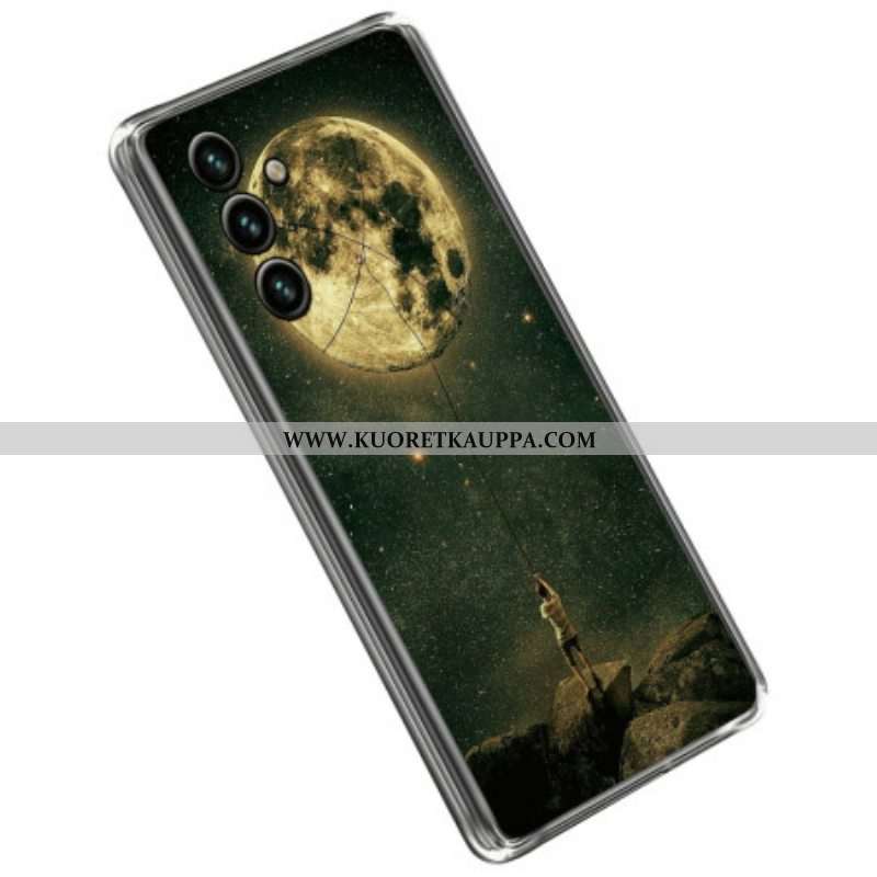 Kuori Samsung Galaxy A14 / A14 5G Joustava Moon Man