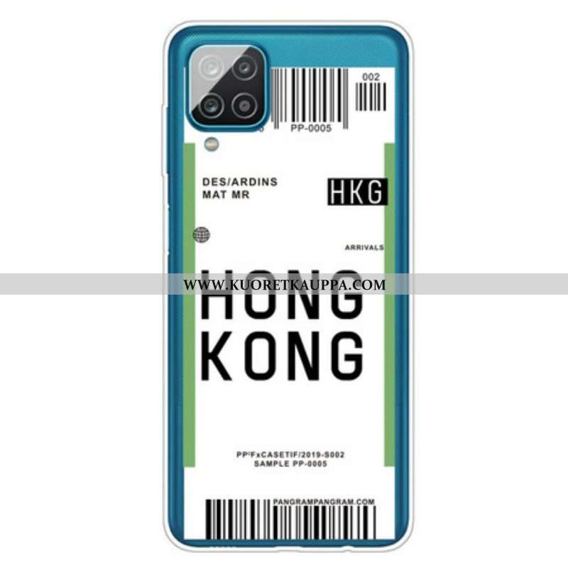 Kuori Samsung Galaxy M12 / A12 Boarding Pass Hongkongiin