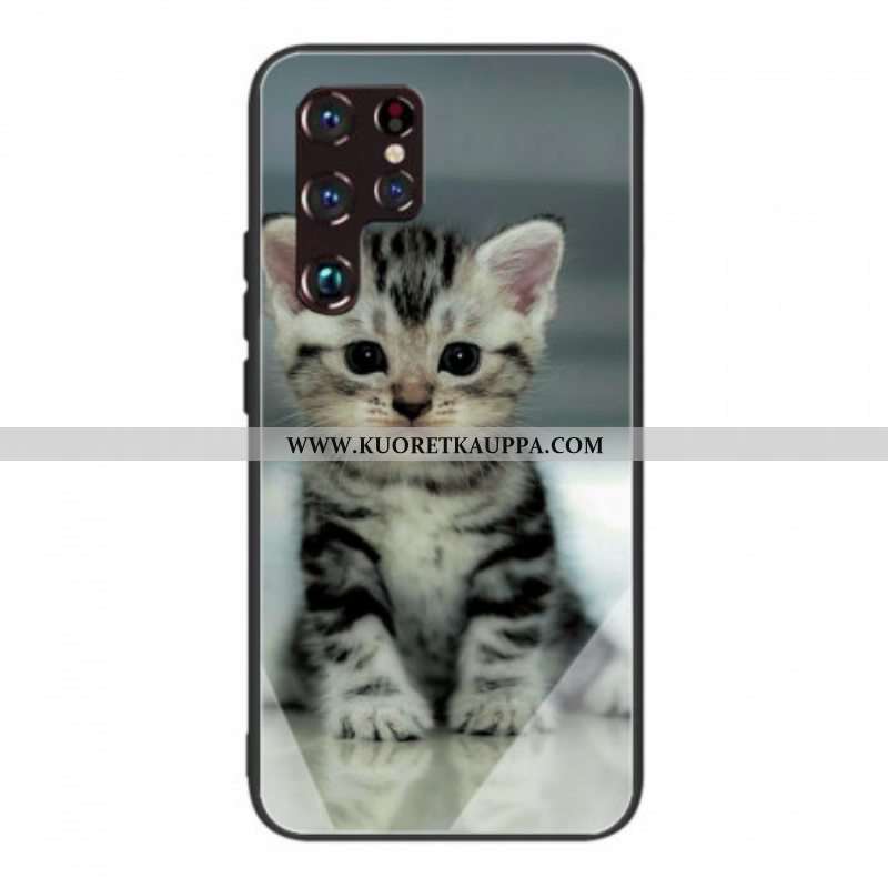 Kuori Samsung Galaxy S22 Ultra 5G Kitten Karkaistu Lasi