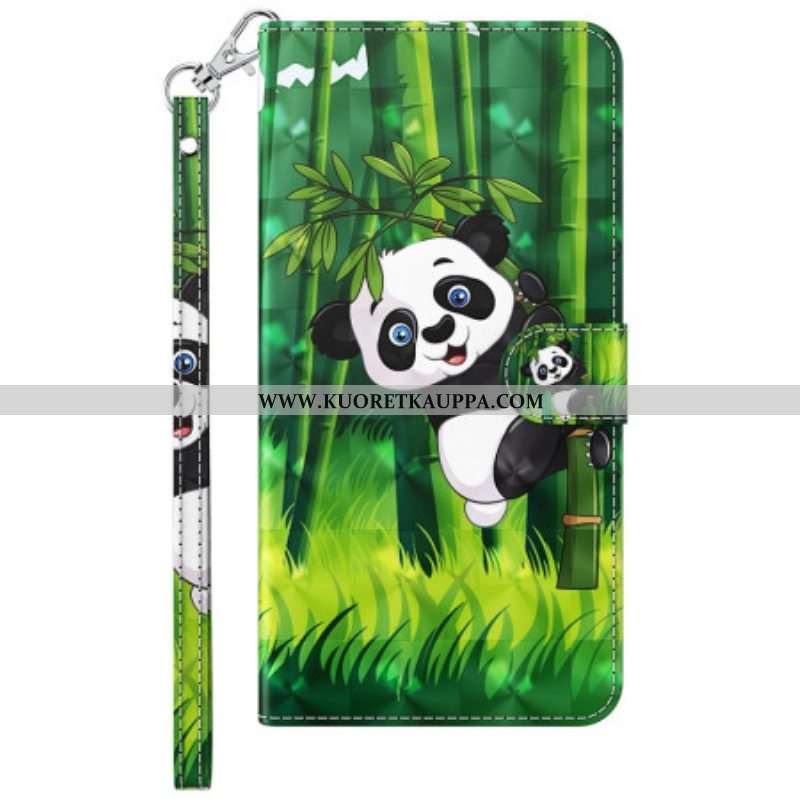 Nahkakotelo Samsung Galaxy S23 5G Panda Bambu