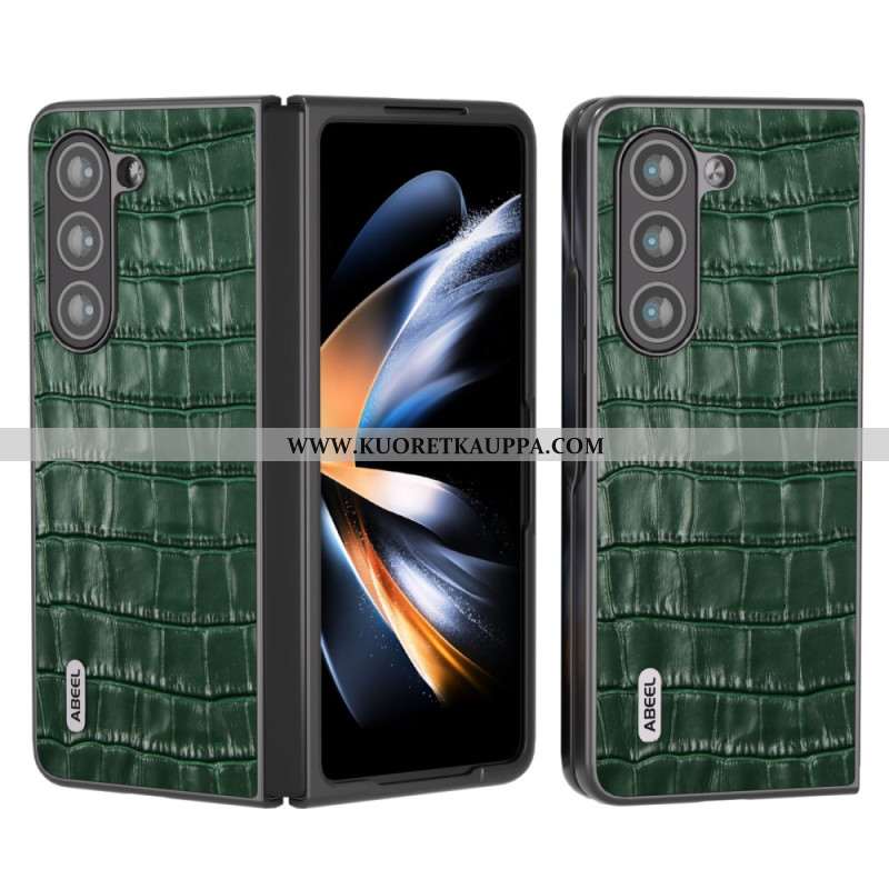 Case Samsung Galaxy Z Fold 5 Puhelinkuoret Aitoa Nahkaa Krokotiilimuotoilu