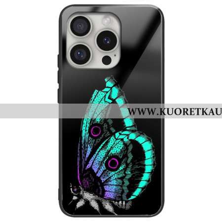 Case iPhone 16 Pro Max Puhelinkuoret Green Butterfly Karkaistu Lasi