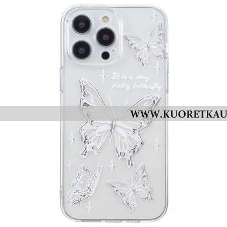 Case iPhone 16 Pro Max Puhelinkuoret Hopeiset Perhoset