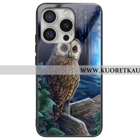 Case iPhone 16 Pro Max Puhelinkuoret Karkaistu Lasipöllö Metsässä