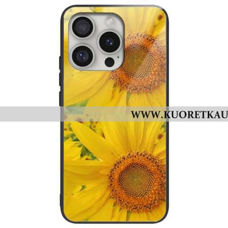 Case iPhone 16 Pro Puhelinkuoret Auringonkukkakarkaistu Lasi