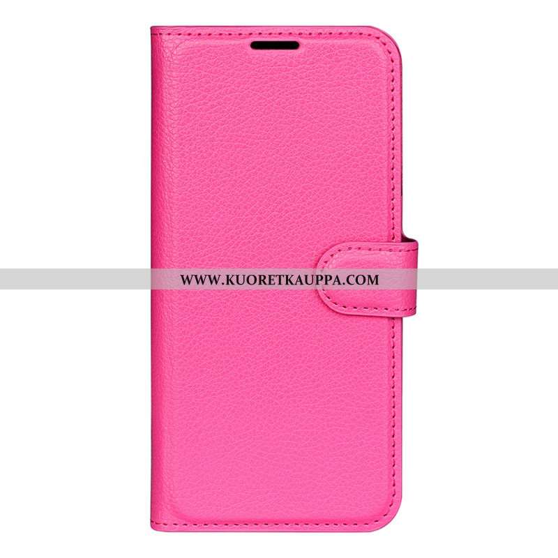 Kotelot Oppo Reno 12 Pro 5g Classic Litchi Faux Leather Suojakuori