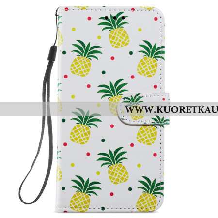 Kotelot Samsung Galaxy S24 5g Ananas Hihnalla Suojakuori