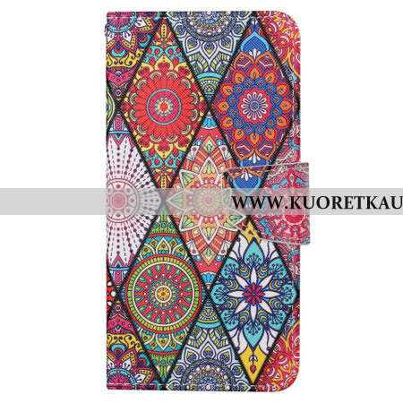 Kotelot Samsung Galaxy S24 Ultra 5g Patchwork Hihnalla Suojakuori