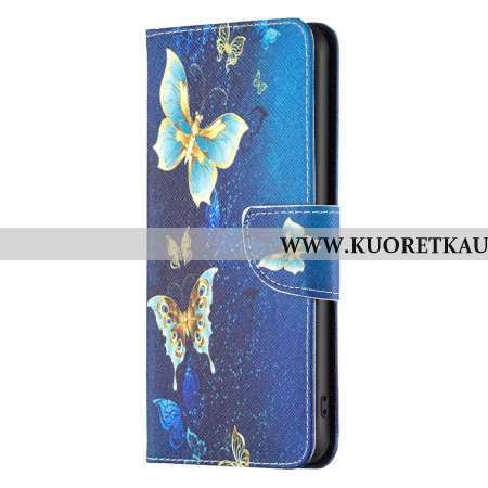 Kotelot iPhone 16 Plus Kultaisia Perhosia