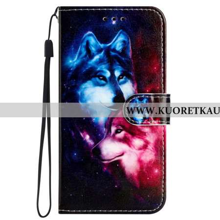 Kotelot iPhone 16 Pro Lanyard Wolves