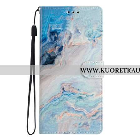 Kuoret Oppo A98 5g Sininen Marmori Hihnalla