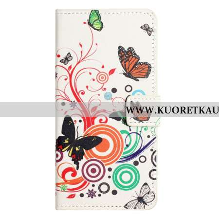 Kuoret Xiaomi Redmi Note 13 4g Perhosia Valkoisella Taustalla