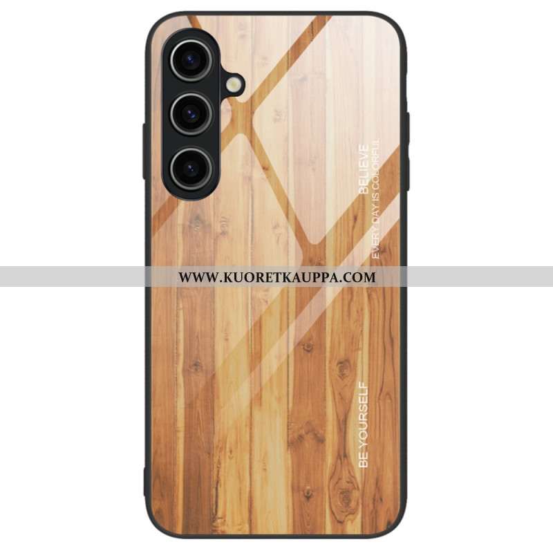 Kuori Samsung Galaxy A15 5g Tempered Glass Wood Design Suojakuori