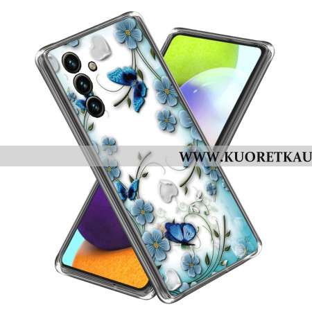 Kuori Samsung Galaxy A15 Perhosia Ja Kukkia