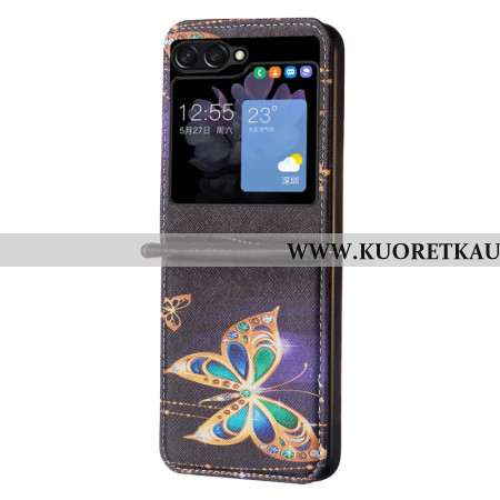 Kuori Samsung Galaxy Z Flip 5 Kultaiset Perhoset