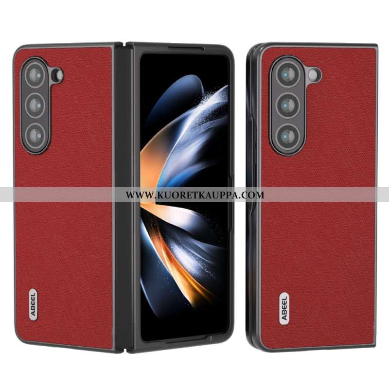 Kuori Samsung Galaxy Z Fold 5 Aitoa Abeel-kudottua Nahkaa