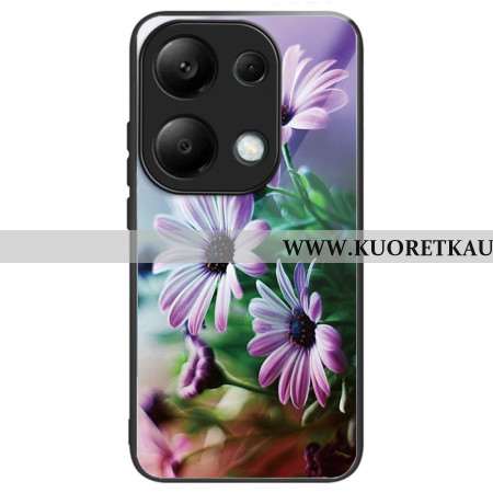 Kuori Xiaomi Redmi Note 13 Pro 4g Purple Chrysanthemum Tempered Glass