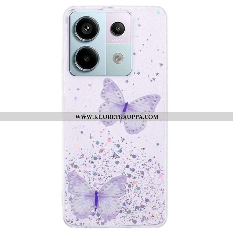 Kuori Xiaomi Redmi Note 13 Pro 5g Perhoset Glitter