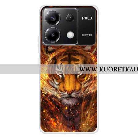 Kuori Xiaomi Redmi Note 13 Pro 5g Tiger In Flame Suojakuori