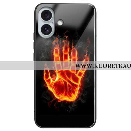 Kuori iPhone 16 Plus Fire Palm Karkaistu Lasi Suojakuori