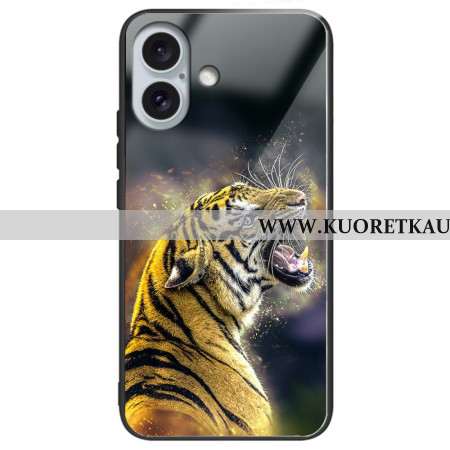 Kuori iPhone 16 Plus Roaring Tiger Tempered Glass