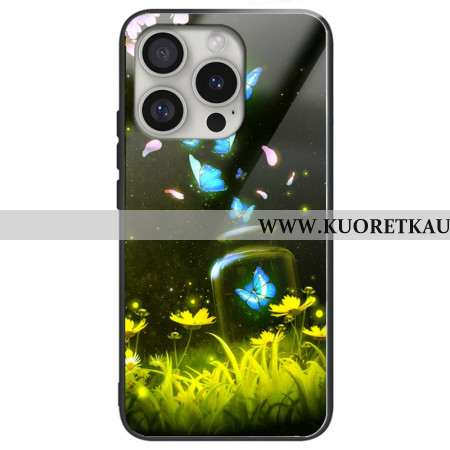 Kuori iPhone 16 Pro Karkaistu Lasi Perhosia Pullossa