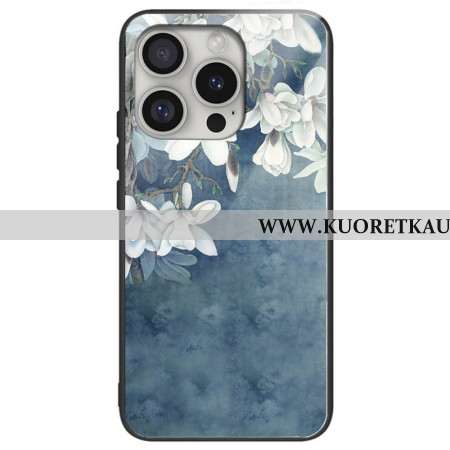 Kuori iPhone 16 Pro Max Magnoliapainettu Karkaistu Lasi