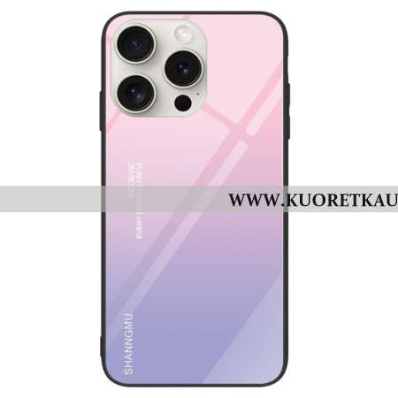 Kuori iPhone 16 Pro Vaaleanpunainen Purple Gradient Tempered Glass