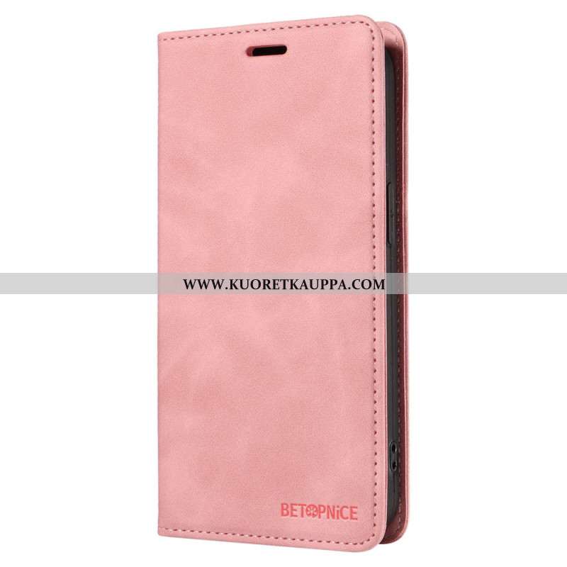 Nahkakotelo Oppo Reno 12 5g Betopnice Suede Effect Rfid-esto