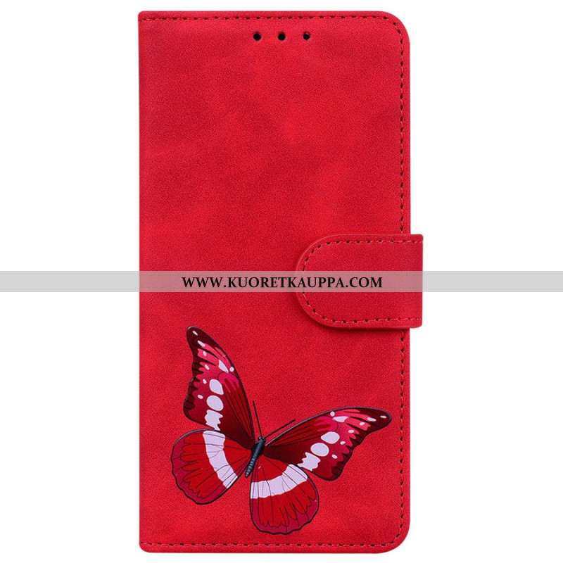 Nahkakotelo Xiaomi 14t Pro Butterfly Suede Effect