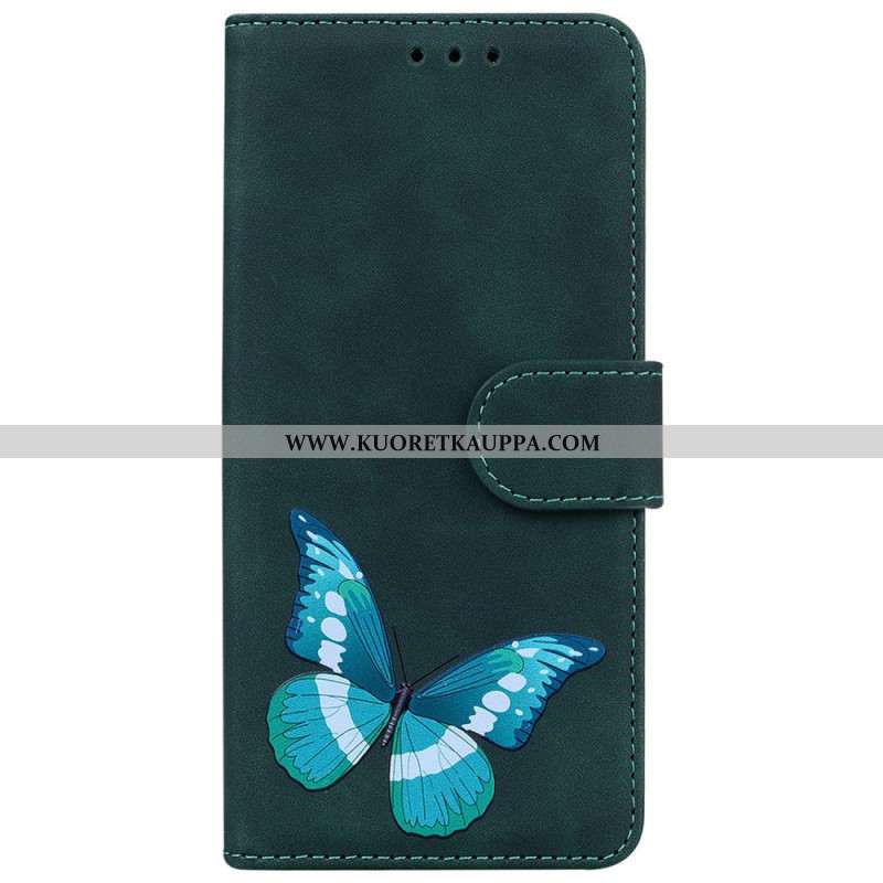 Nahkakotelo Xiaomi 14t Pro Butterfly Suede Effect