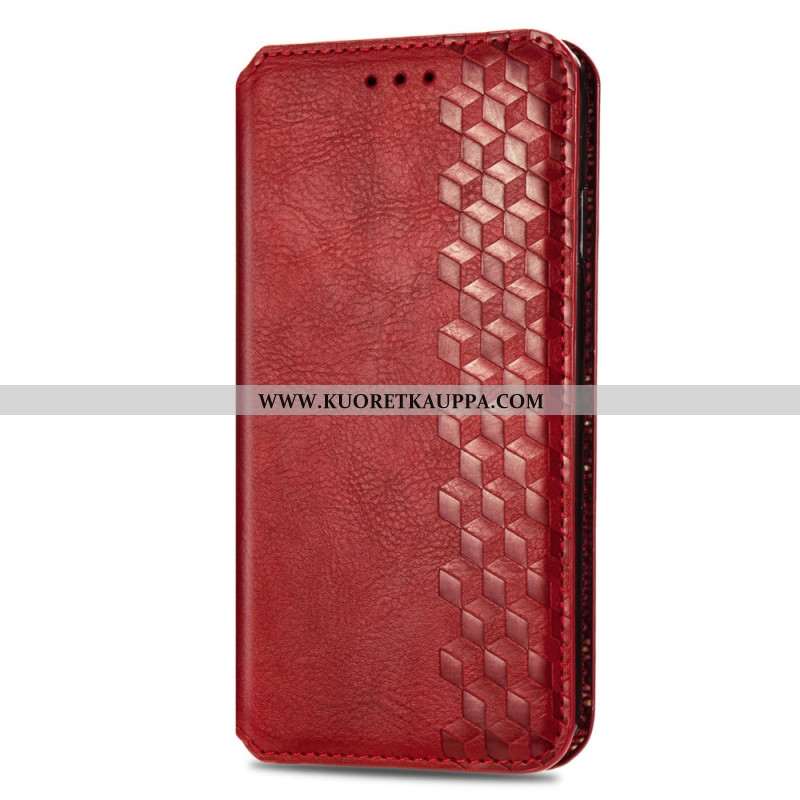 Nahkakotelo Xiaomi Redmi Note 13 5g Vintage Leather Effect -timantit Suojakuori