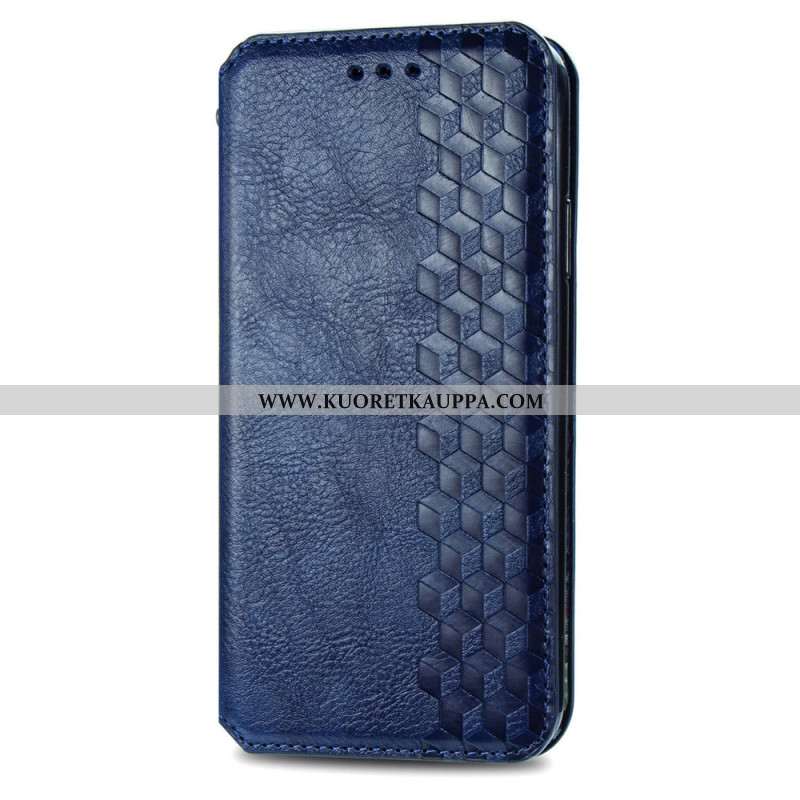 Nahkakotelo Xiaomi Redmi Note 13 5g Vintage Leather Effect -timantit Suojakuori